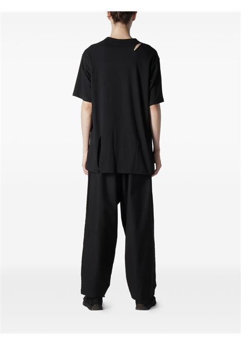 Black cut-out t-shirt Yohji Yamamoto - men YOHJI YAMAMOTO | HPT220791